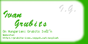 ivan grubits business card